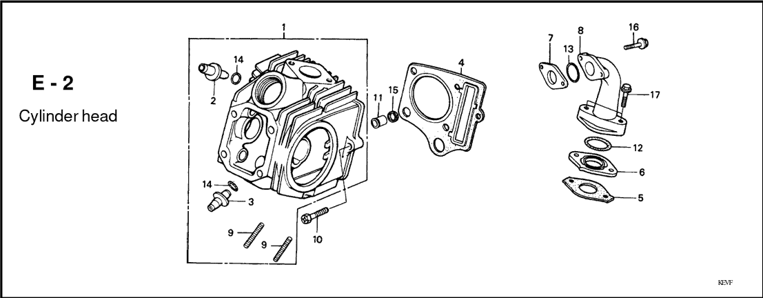 E-2 Cylider Head – Katalog Suku Cadang Honda Supra 100