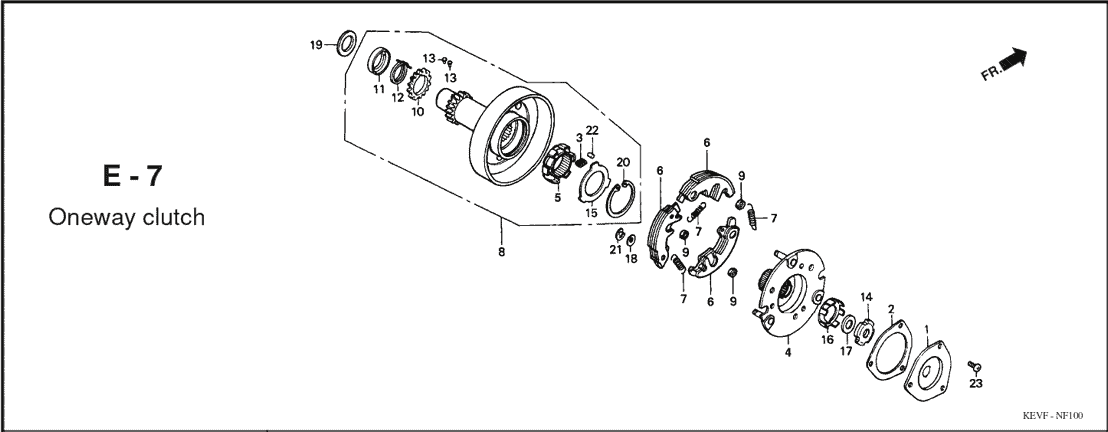 E-7 Oneway Clutch – Katalog Suku Cadang Honda Supra 100