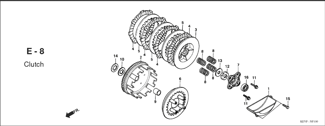 E-8 Clutch – Katalog Suku Cadang Honda Supra 100