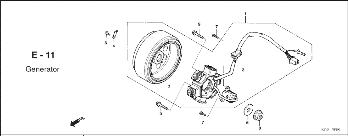 E-11 Generator – Katalog Suku Cadang Honda Supra 100