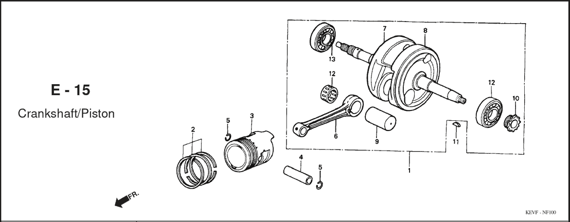 E-15 Cranksaft Piston – Katalog Suku Cadang Honda Supra 100