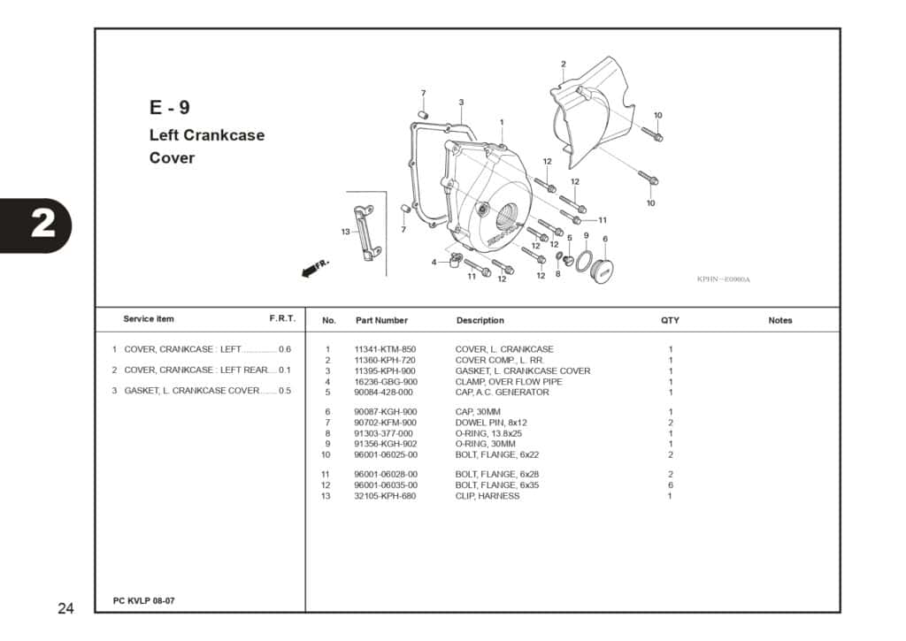 SUPRA X 125 PART CATALOG SUPRA-X 125 D SUPRA-X 125 R SUPRA-X 125 PGM-FI EDISI 13 KVL I 1 AHJ_page-0026