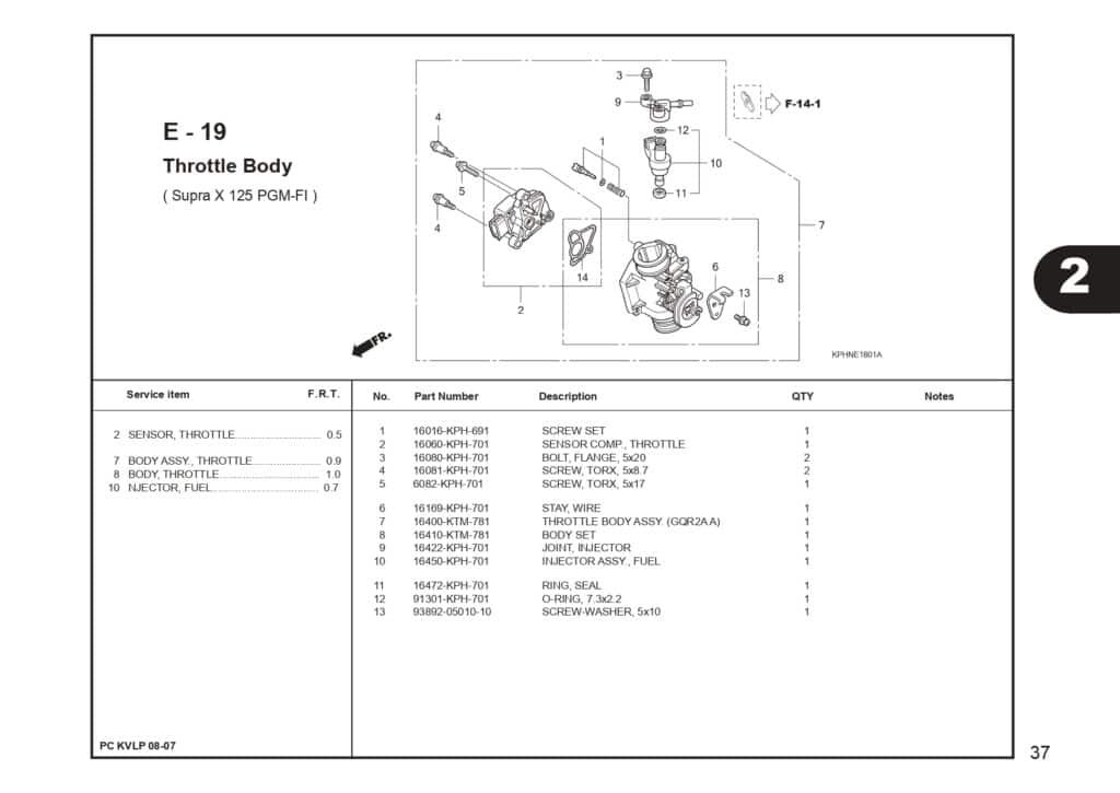 SUPRA X 125 PART CATALOG SUPRA-X 125 D SUPRA-X 125 R SUPRA-X 125 PGM-FI EDISI 13 KVL I 1 AHJ_page-0039