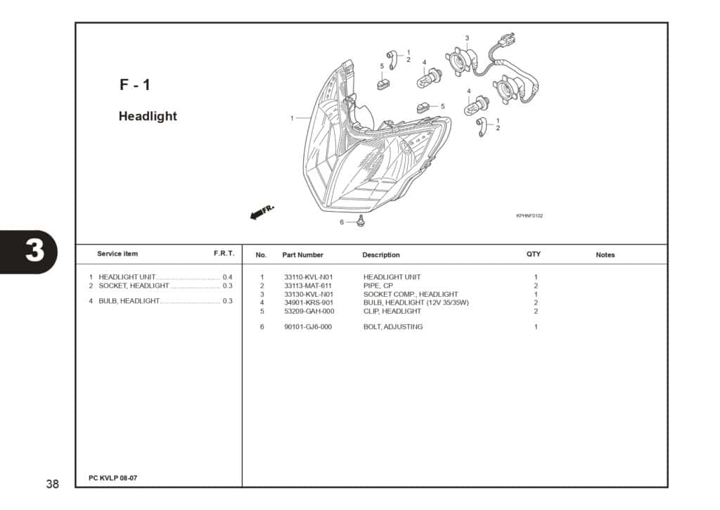 SUPRA X 125 PART CATALOG SUPRA-X 125 D SUPRA-X 125 R SUPRA-X 125 PGM-FI EDISI 13 KVL I 1 AHJ_page-0040