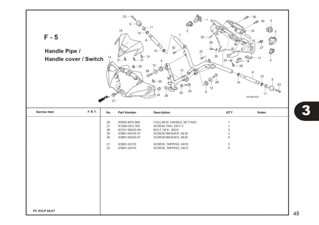 SUPRA X 125 PART CATALOG SUPRA-X 125 D SUPRA-X 125 R SUPRA-X 125 PGM-FI EDISI 13 KVL I 1 AHJ_page-0047