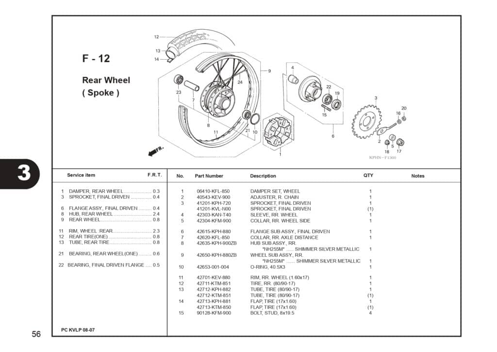 SUPRA X 125 PART CATALOG SUPRA-X 125 D SUPRA-X 125 R SUPRA-X 125 PGM-FI EDISI 13 KVL I 1 AHJ_page-0058