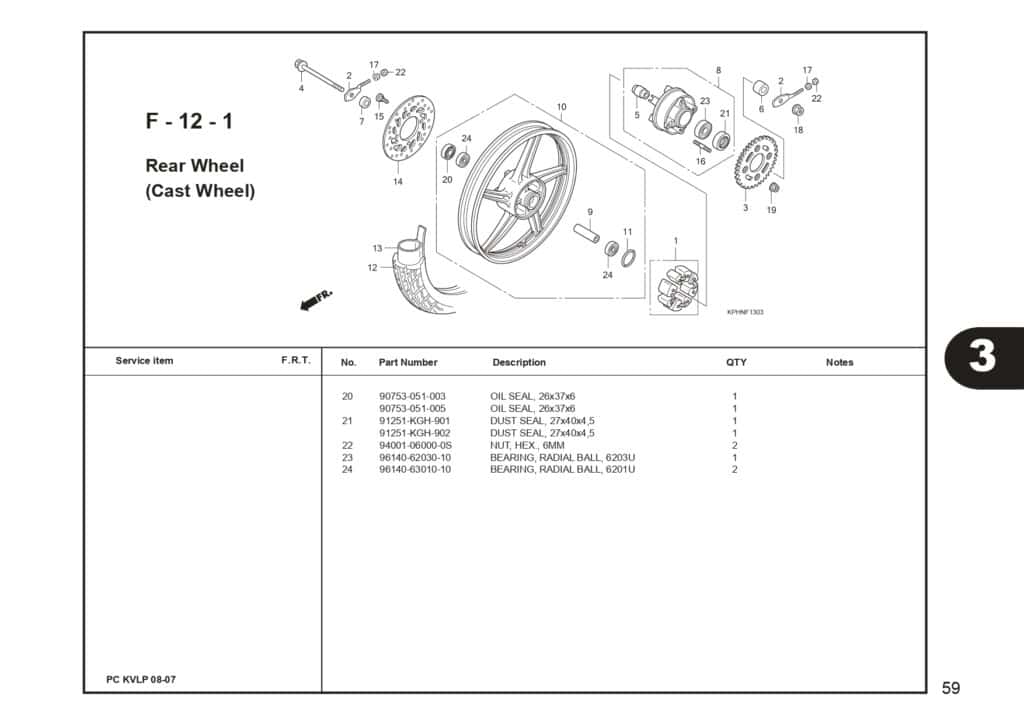 SUPRA X 125 PART CATALOG SUPRA-X 125 D SUPRA-X 125 R SUPRA-X 125 PGM-FI EDISI 13 KVL I 1 AHJ_page-0061