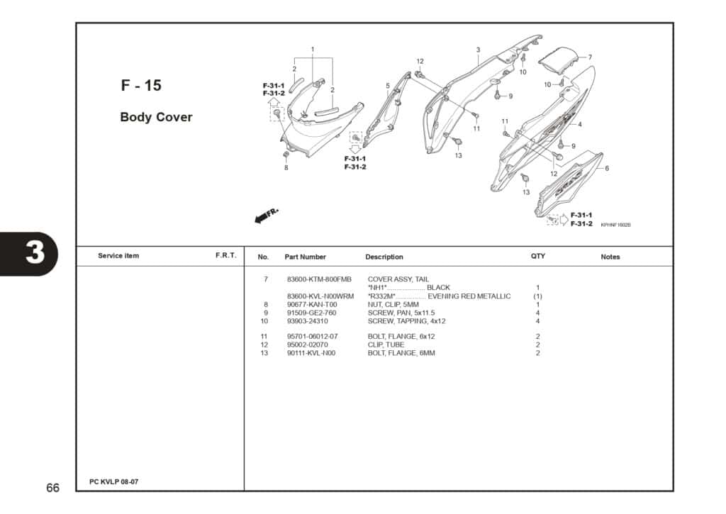 SUPRA X 125 PART CATALOG SUPRA-X 125 D SUPRA-X 125 R SUPRA-X 125 PGM-FI EDISI 13 KVL I 1 AHJ_page-0068