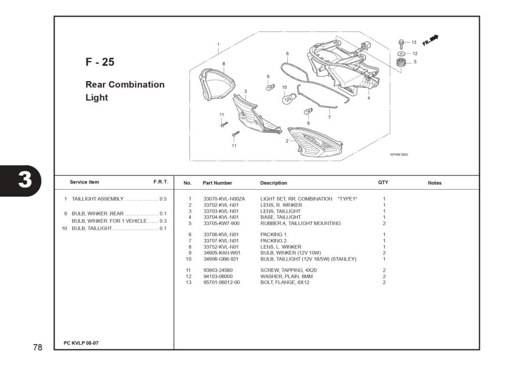 SUPRA X 125 PART CATALOG SUPRA-X 125 D SUPRA-X 125 R SUPRA-X 125 PGM-FI EDISI 13 KVL I 1 AHJ_page-0080