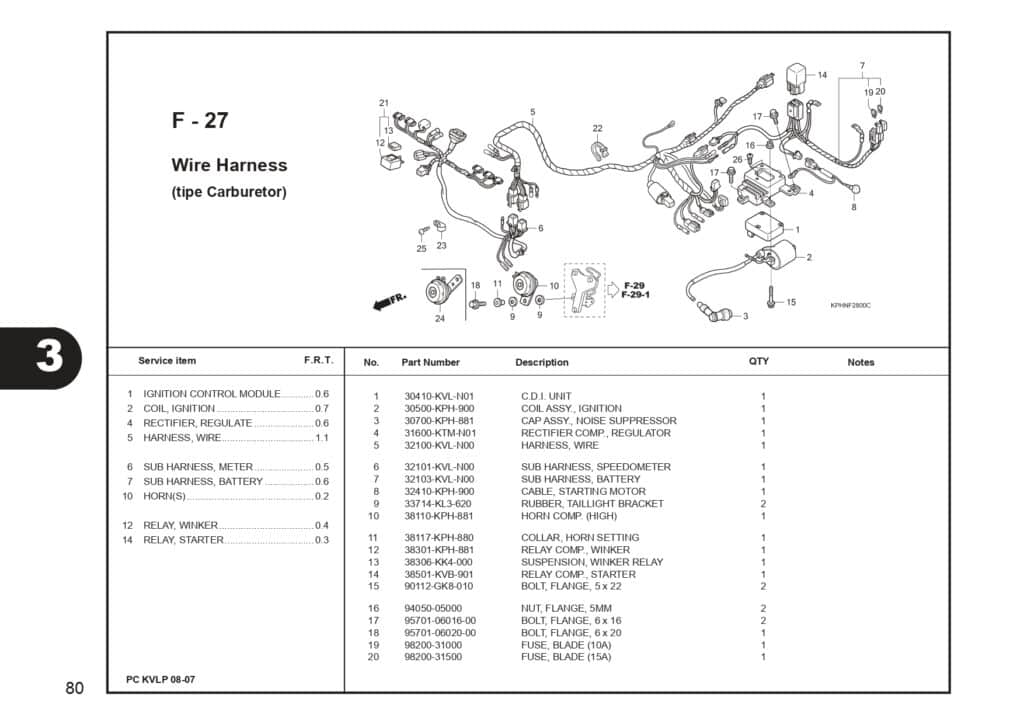 SUPRA X 125 PART CATALOG SUPRA-X 125 D SUPRA-X 125 R SUPRA-X 125 PGM-FI EDISI 13 KVL I 1 AHJ_page-0082