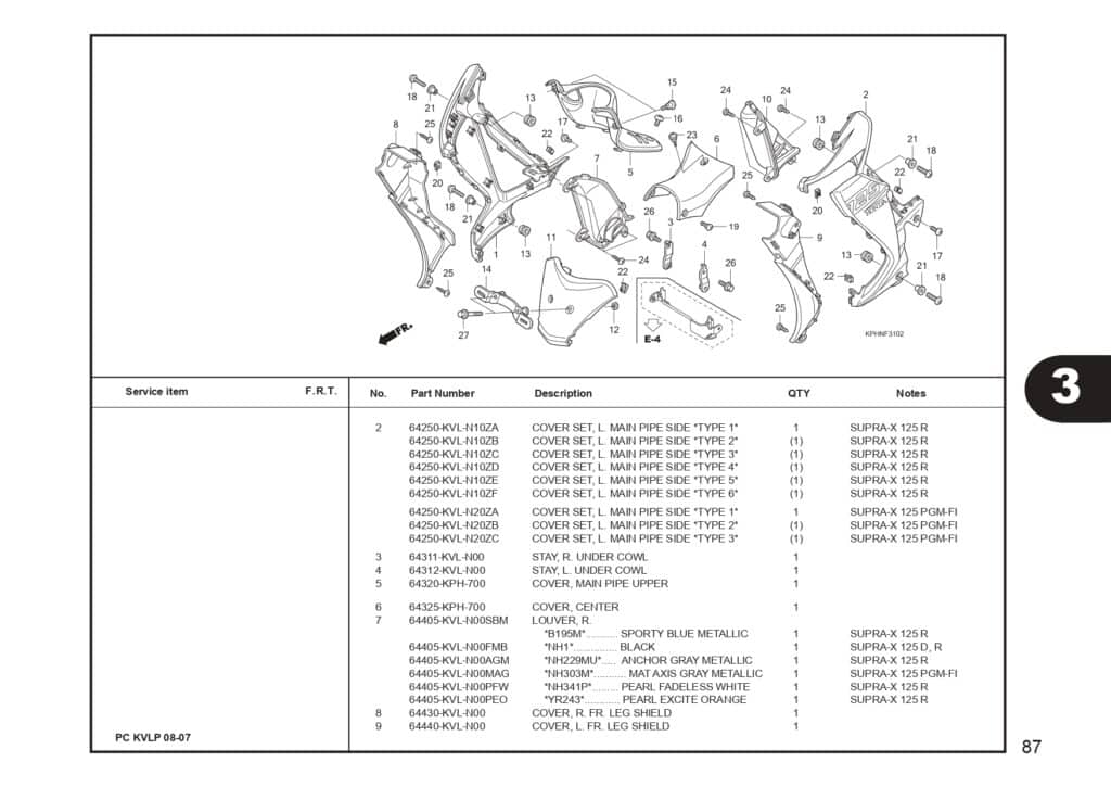 SUPRA X 125 PART CATALOG SUPRA-X 125 D SUPRA-X 125 R SUPRA-X 125 PGM-FI EDISI 13 KVL I 1 AHJ_page-0089