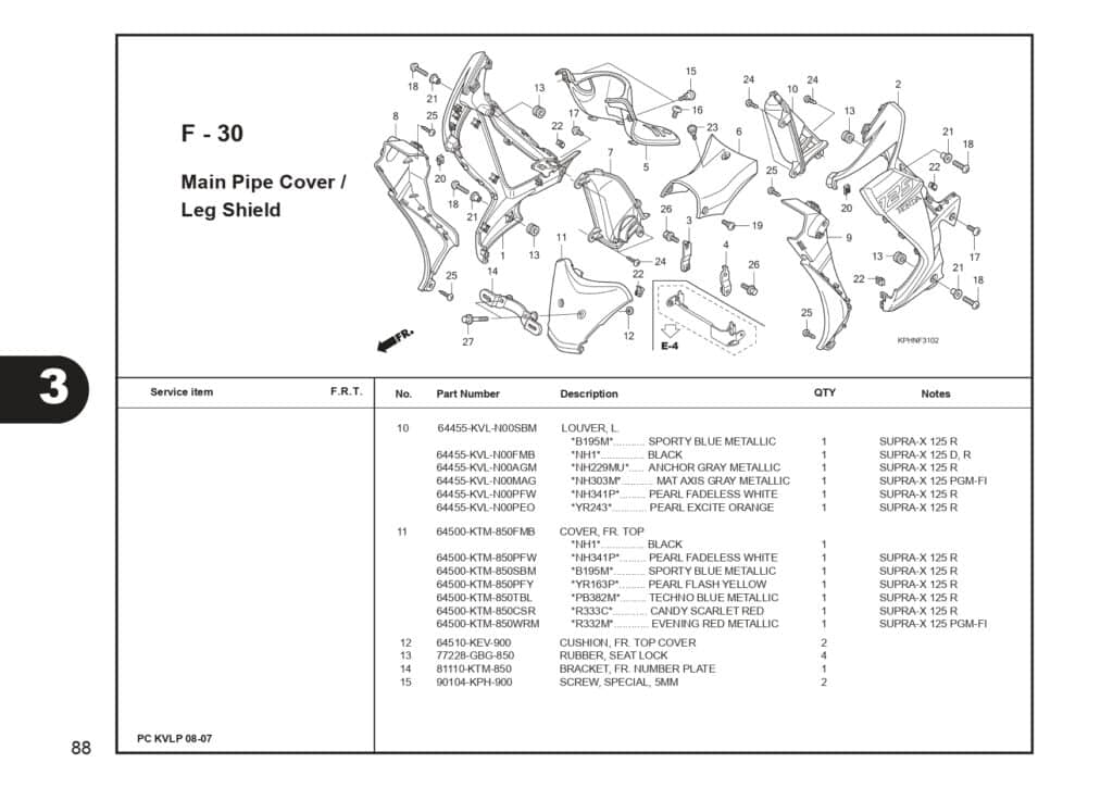 SUPRA X 125 PART CATALOG SUPRA-X 125 D SUPRA-X 125 R SUPRA-X 125 PGM-FI EDISI 13 KVL I 1 AHJ_page-0090