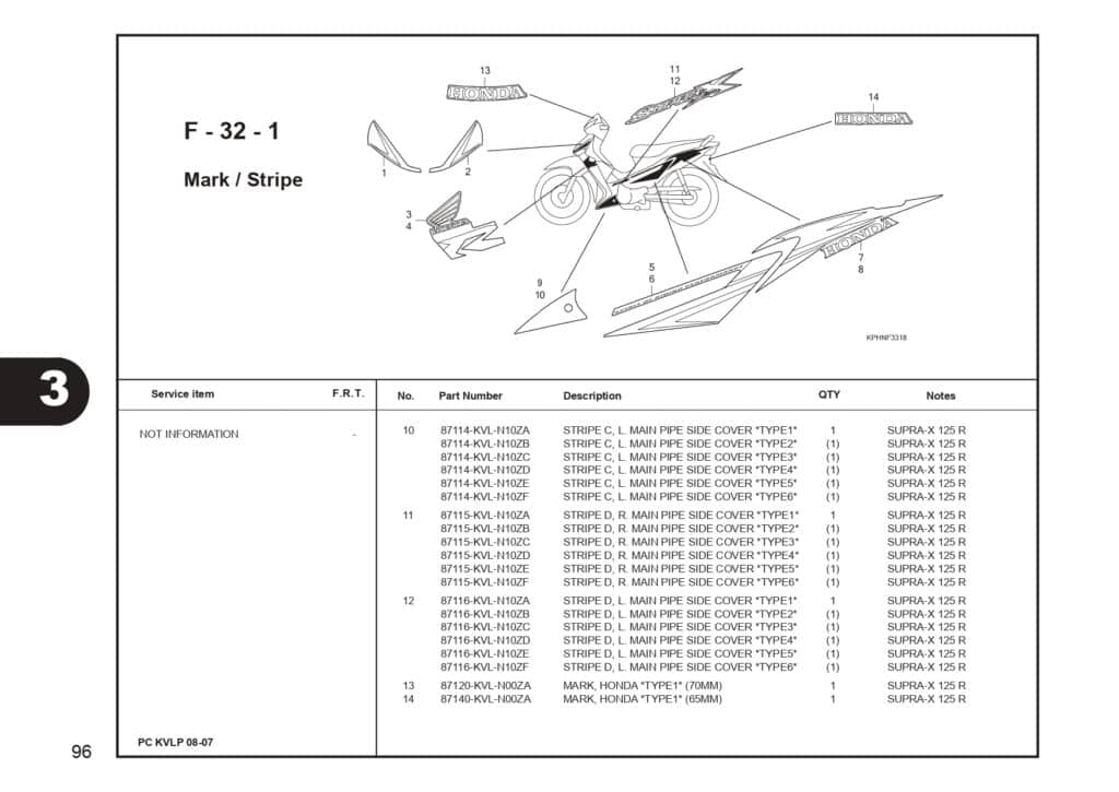 SUPRA X 125 PART CATALOG SUPRA-X 125 D SUPRA-X 125 R SUPRA-X 125 PGM-FI EDISI 13 KVL I 1 AHJ_page-0098