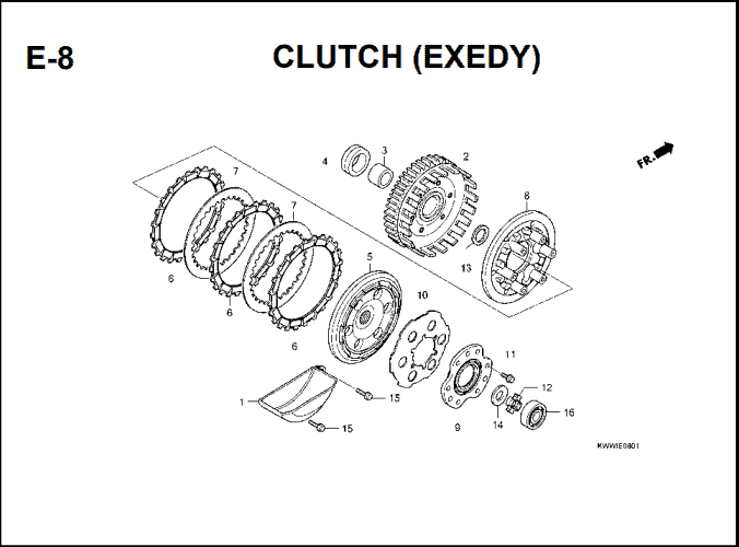 E-8-1 Clutch Exedy – Katalog Suku Cadang Honda Revo Absolute 110 Carbu