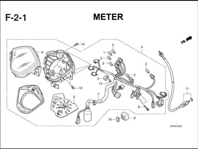 F-2-1 Meter – Katalog Suku Cadang Honda Revo Absolute 110 Carbu