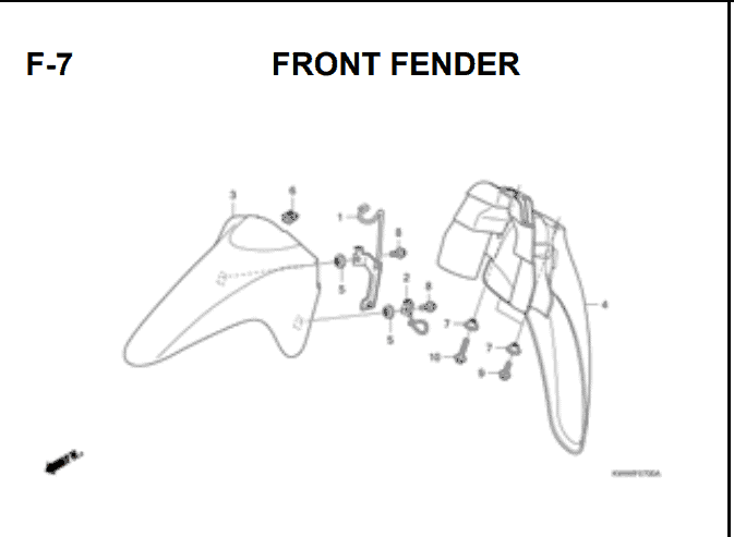 F-7 Front Fender – Katalog Suku Cadang Honda Revo Absolute 110 Carbu