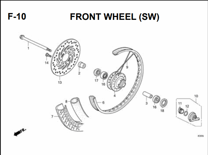 F-10 Front Wheel Spoke Wheel – Katalog Suku Cadang Honda Revo Absolute 110 Carbu