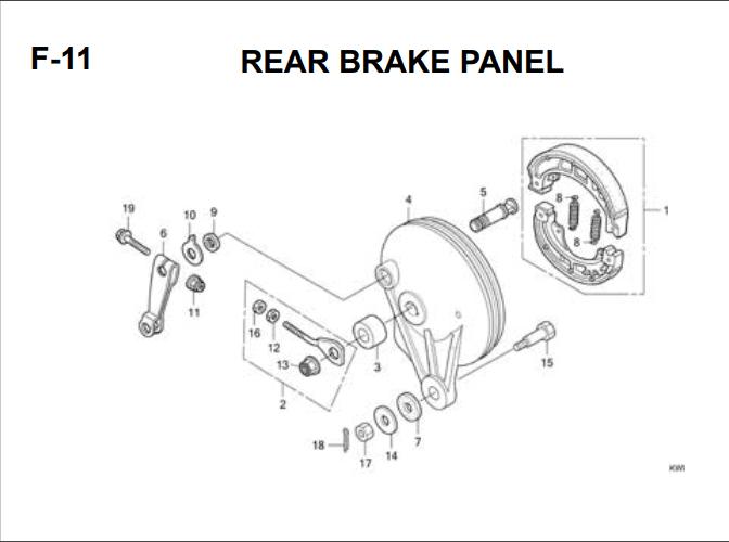 F-11 Rear Brake Panel – Katalog Suku Cadang Honda Revo Absolute 110 Carbu