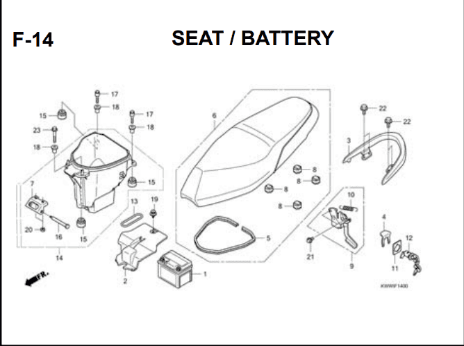 F-14 Seat Battrey – Katalog Suku Cadang Honda Revo Absolute 110 Carb