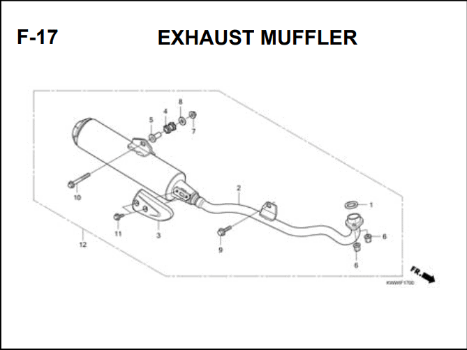 F-17 Exhaust Muffler – Katalog Suku Cadang Honda Revo Absolute 110 Carbu