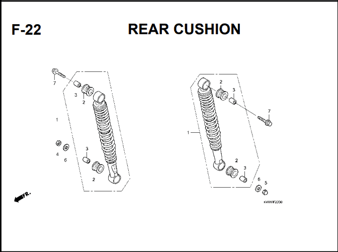 F-22 Rear Cushion – Katalog Suku Cadang Honda Revo Absolute 110 Carbu