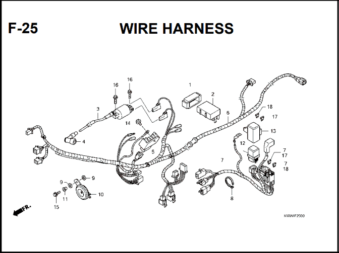 F-25 Wire Harness – Katalog Suku Cadang Honda Revo Absolute 110 Carbu