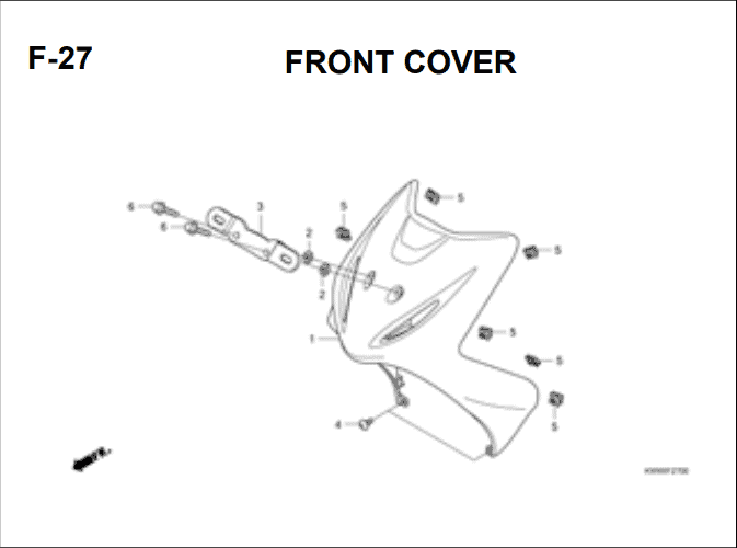 F-27 Front Cover – Katalog Suku Cadang Honda Revo Absolute 110 Carbu