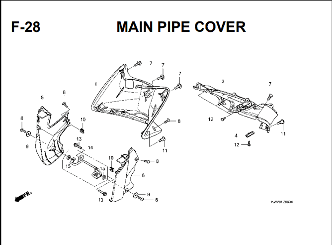 F-28 Main Pipe Cover – Katalog Suku Cadang Honda Revo Absolute 110 Carbu