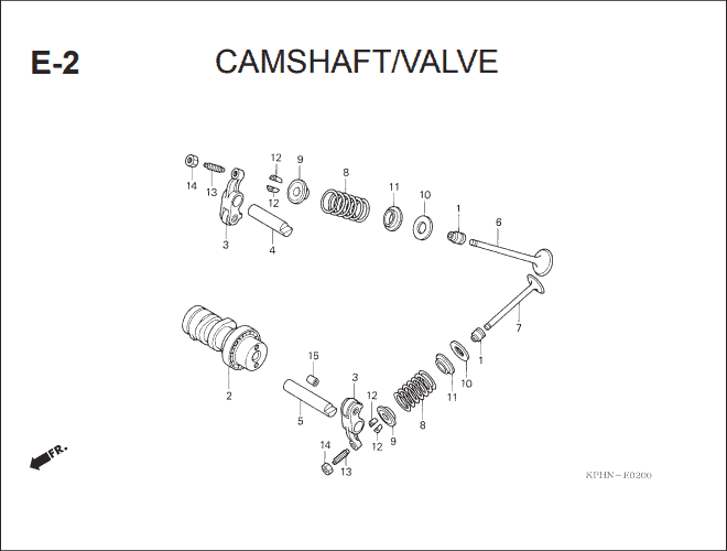 E-2 Camshaft Valve – Katalog Suku Cadang Honda Supra X 125 Series