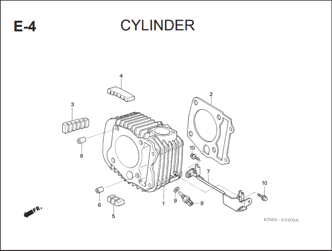 E-4 Cylinder – Katalog Suku Cadang Honda Supra X 125 KVL