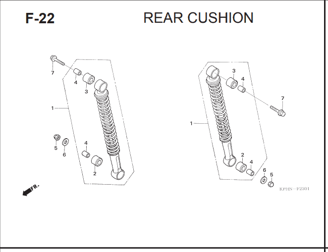 F-22 Rear Cushion – Katalog Suku Cadang Honda Supra X 125 KVL