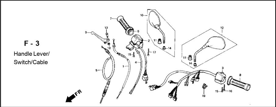 F-3 Handle Lever Switch Cable – Katalog Suku Cadang Honda Astrea Legenda