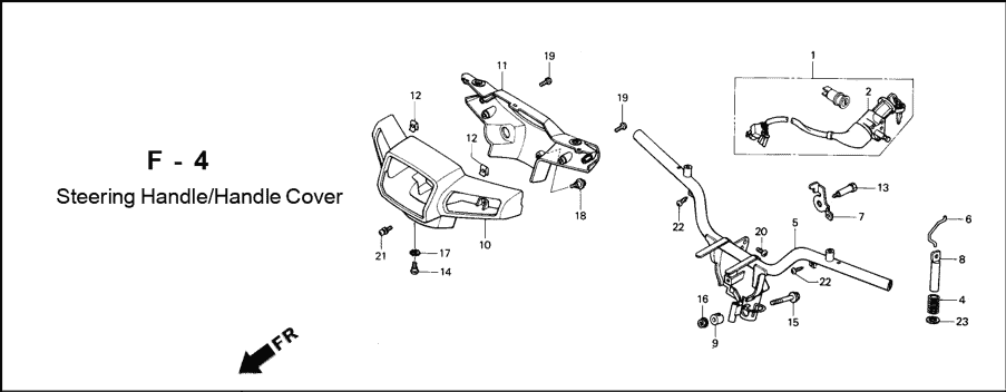 F-4 Steering Handle Handle Cover – Katalog Suku Cadang Honda Astrea Legenda