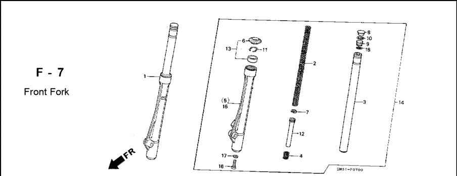 F-7 Front Fork – Katalog Suku Cadang Honda Astrea Legenda