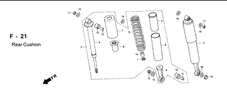 F-21 Rear Cushion – Katalog Suku Cadang Honda Astrea Legenda