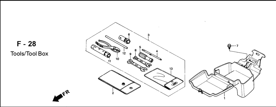 F-28 Tools Tool Box – Katalog Suku Cadang Honda Astrea Legenda