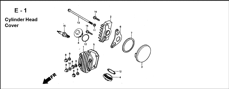 E-1 Cylinder Head Cover – Katalog Suku Cadang Honda Astrea Legenda