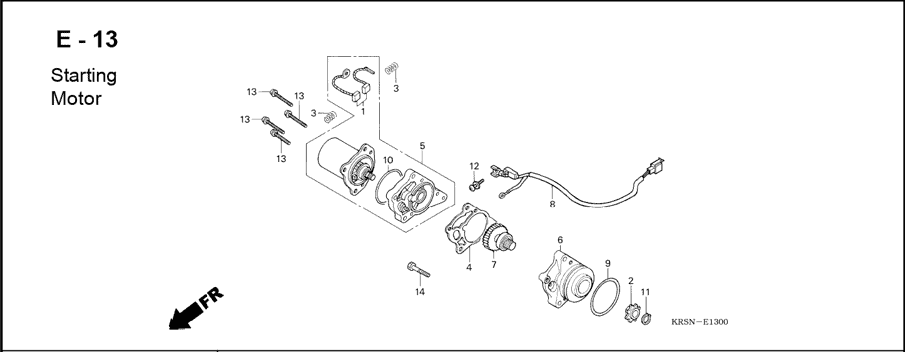 E-13 Starting Motor – Katalog Suku Cadang Honda Astrea Legenda