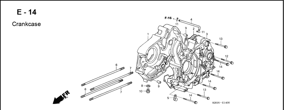 E-14 Crankcase – Katalog Suku Cadang Honda Astrea Legenda