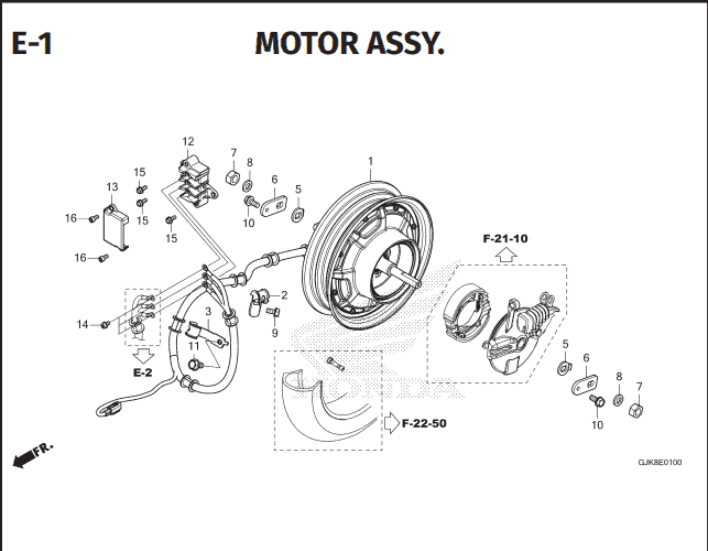 E-1 Motor Assy – Katalog Suku Cadang Motor Honda EM1