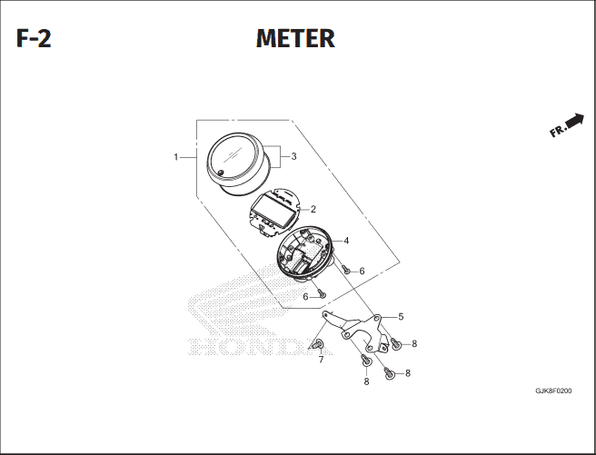 F-2 Meter – Katalog Suku Cadang Motor Honda EM1