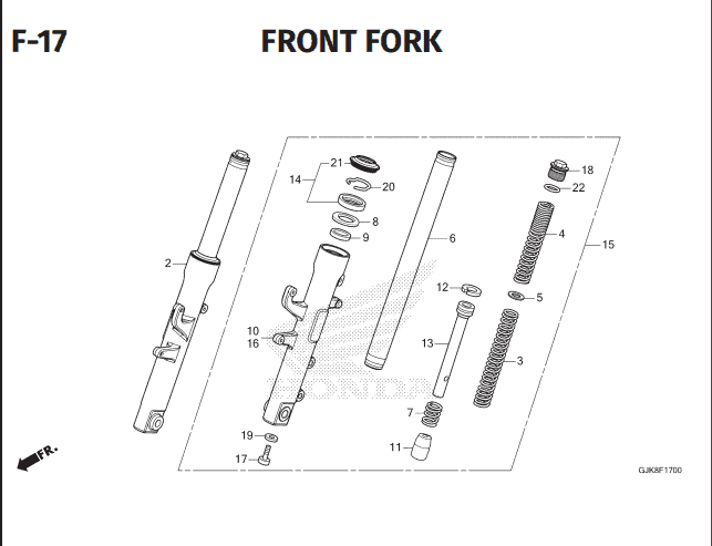 F-17 Front Fork – Katalog Suku Cadang Motor Honda EM1