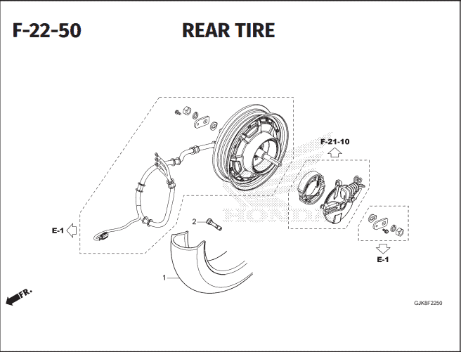 F-22-50 Rear Tire – Katalog Suku Cadang Motor Honda EM1