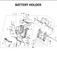 F-40 Battery Holder – Katalog Suku Cadang Motor Honda EM1