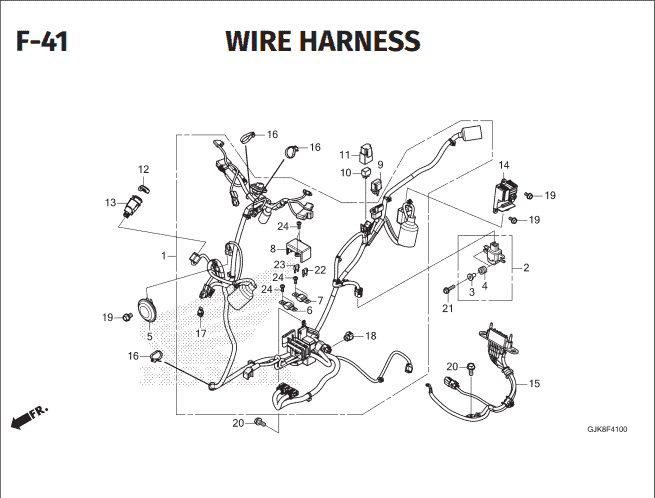 F-41 Wire Harness – Katalog Suku Cadang Motor Honda EM1