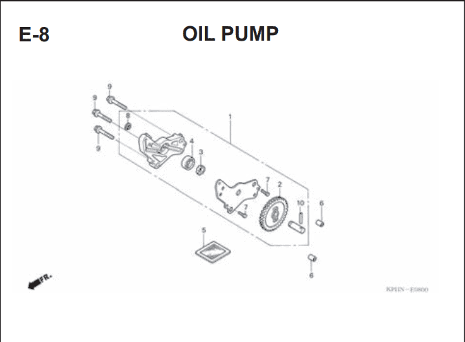 E-8 Oil Pump – Katalog Suku Cadang Honda Supra X 125 Series