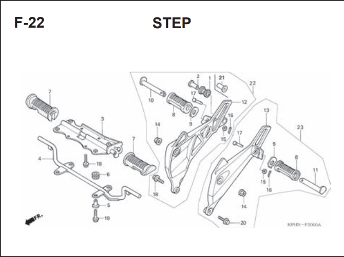 F-22 Step – Katalog Suku Cadang Honda Supra X 125 Series