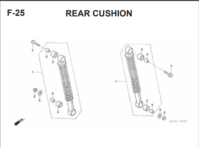 F-25 Rear Cushion – Katalog Suku Cadang Honda Supra X 125 Series