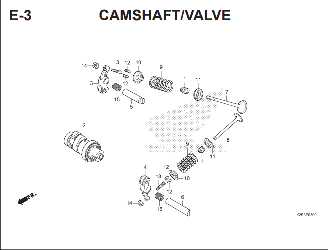 E-3 Camshaft Valve – Katalog Suku Cadang Honda CT 125 Hunter Cub