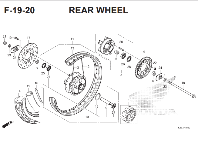 F-19-20 Rear Wheel – Katalog Suku Cadang Honda CT 125 Hunter Cub